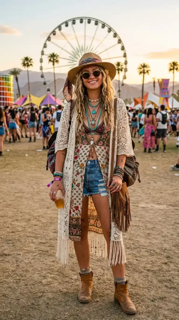 16 Dreamy Coachella Outfits for the Perfect Festival Aesthetic 16 layered-boho-outfit