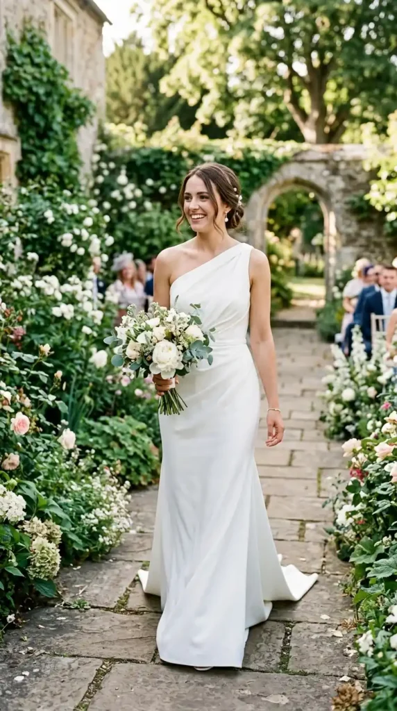 one-shoulder-modern-wedding-dress
