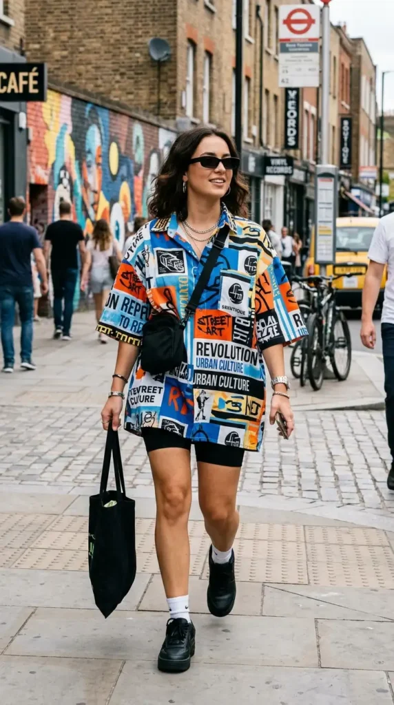 16 Trendy Oversized Shirt Styles for a Fashionable Streetwear Look 13 oversized-printed-shirt-style
