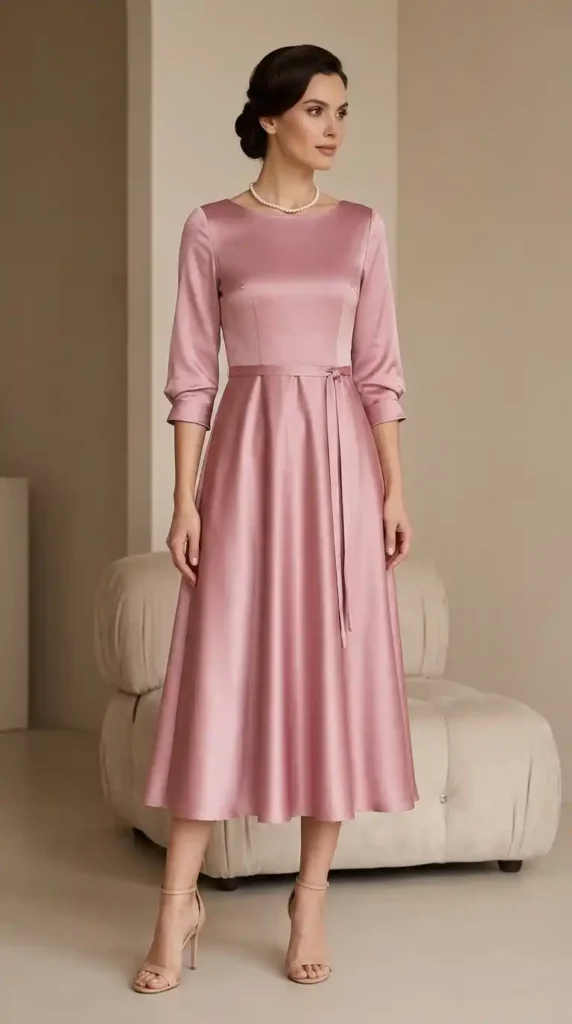 pink-silk-a-line-dress