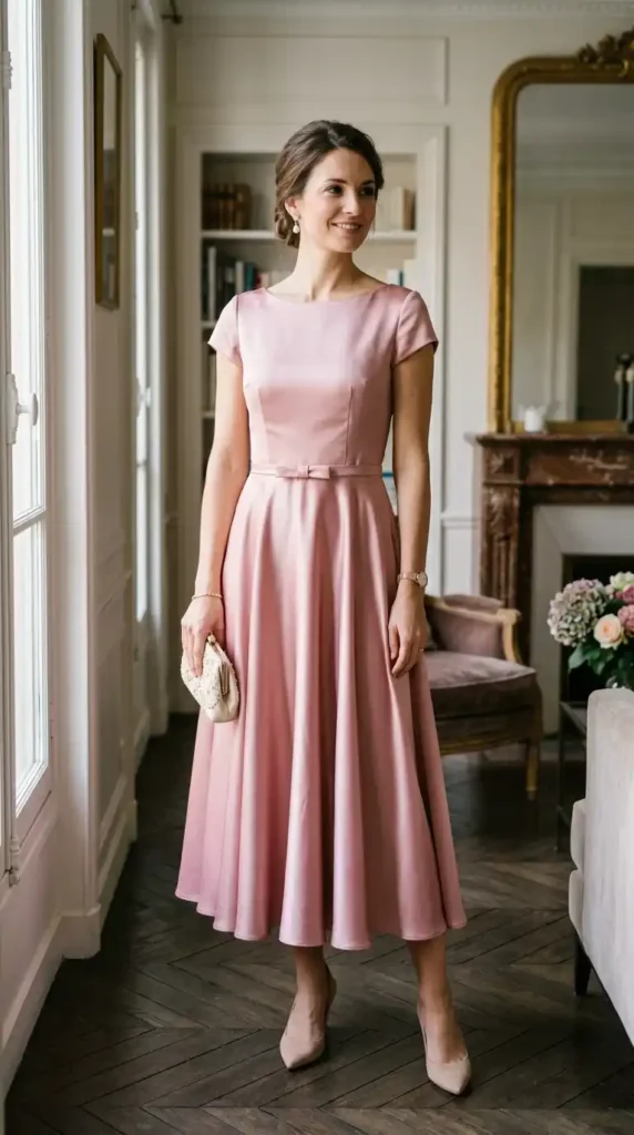 pink-silk-tea-length-dress