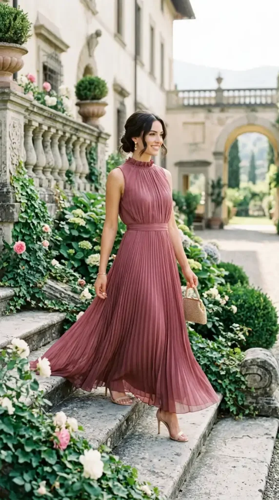 pleated-chiffon-dress