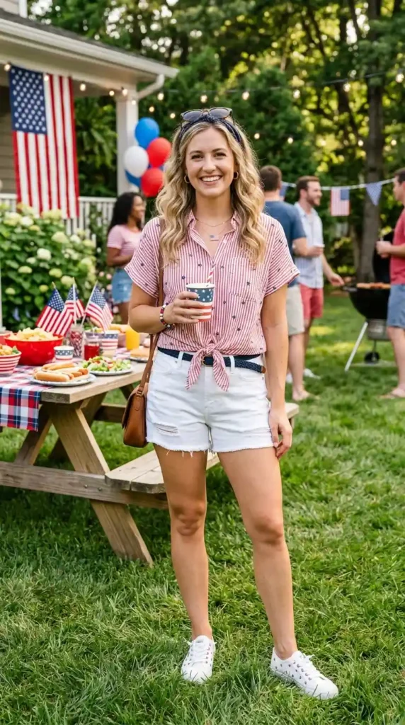red-white-and-blue-casual-set
