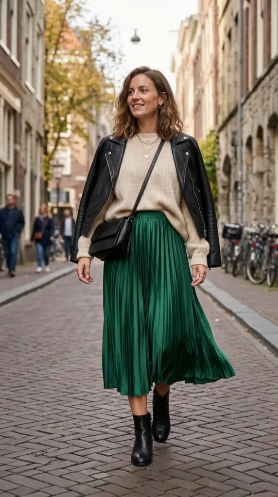 satin-pleated-skirt