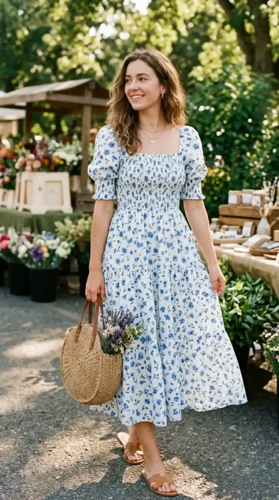 smocked-bodice-midi-dress