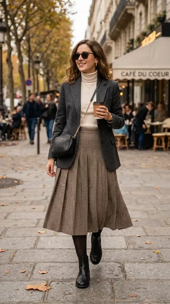 tweed-pleated-skirt