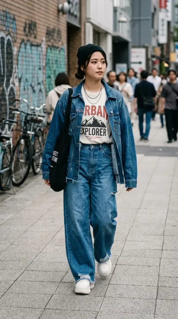 wide-oversized-jeans-with-a-denim-jacket