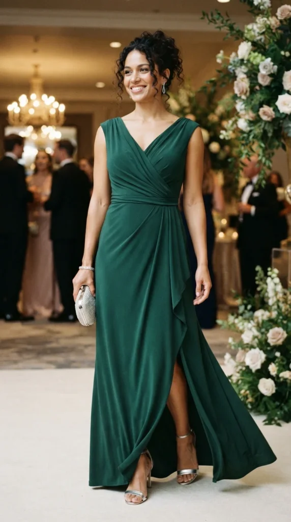 17 Stunning Plus Size Formal Outfits for Weddings and Events 16 draped-jersey-evening-dress