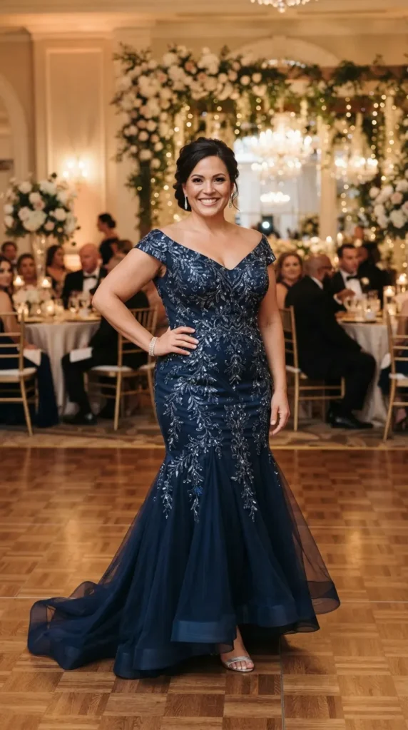 17 Stunning Plus Size Formal Outfits for Weddings and Events 6 embellished-mermaid-dress