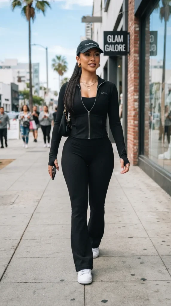 flared-leggings-with-a-zip-up-jacket