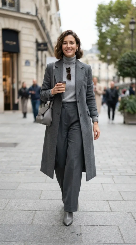 17 Trendy Monochromatic Outfits to Copy for a Clean, Modern Look 5 gray-monochromatic-outfit-for-modern-sophistication