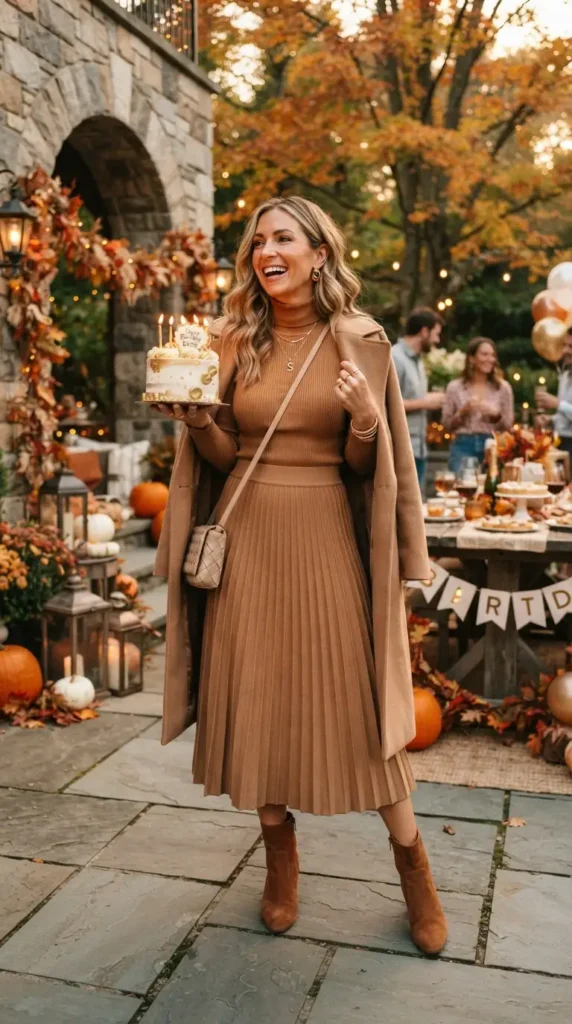 15 Fall Birthday Outfits for Chic and Memorable Autumn Celebrations 8 monochrome-knit-set