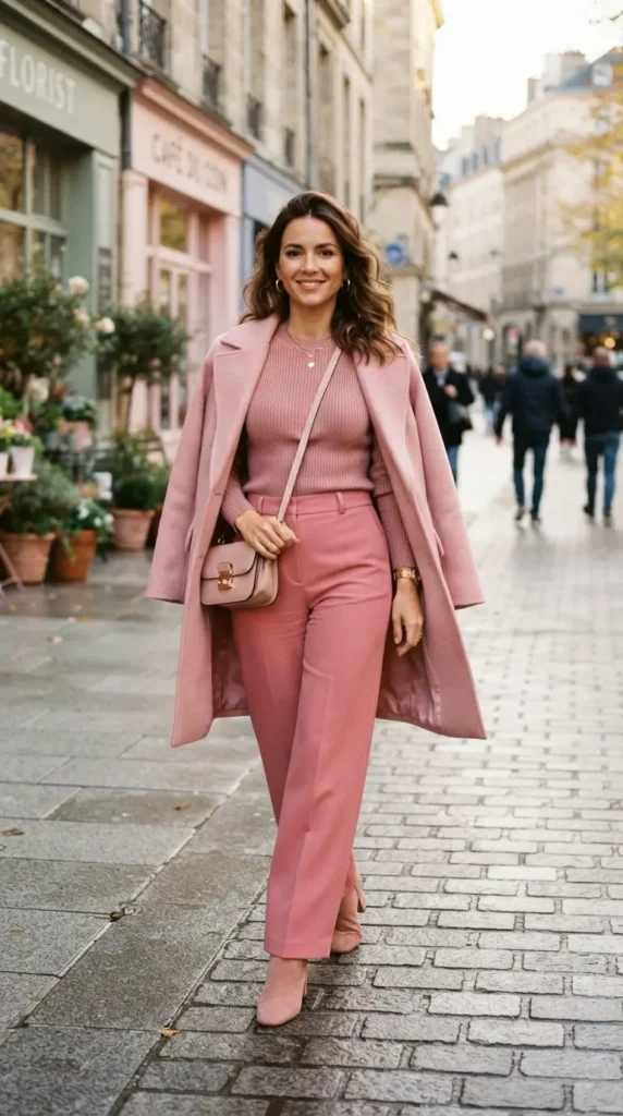 17 Trendy Monochromatic Outfits to Copy for a Clean, Modern Look 9 pink-monochromatic-outfit-for-feminine-charm
