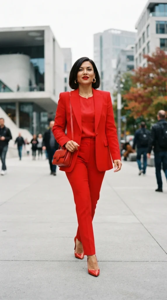 17 Trendy Monochromatic Outfits to Copy for a Clean, Modern Look 11 red-monochromatic-outfit-for-bold-confidence
