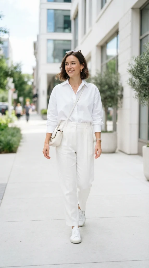 17 Trendy Monochromatic Outfits to Copy for a Clean, Modern Look 4 white-monochromatic-outfit-for-fresh-minimal-style